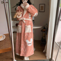 Dream Soft Coral Fleece Bathrobe