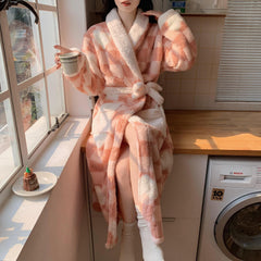 Dream Soft Coral Fleece Bathrobe