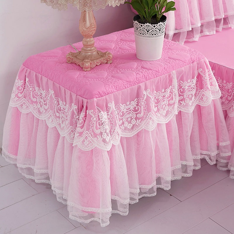 Cloth Cloth Bedroom Bedside Table Cover Cover Dust Cloth Princess Style Lace