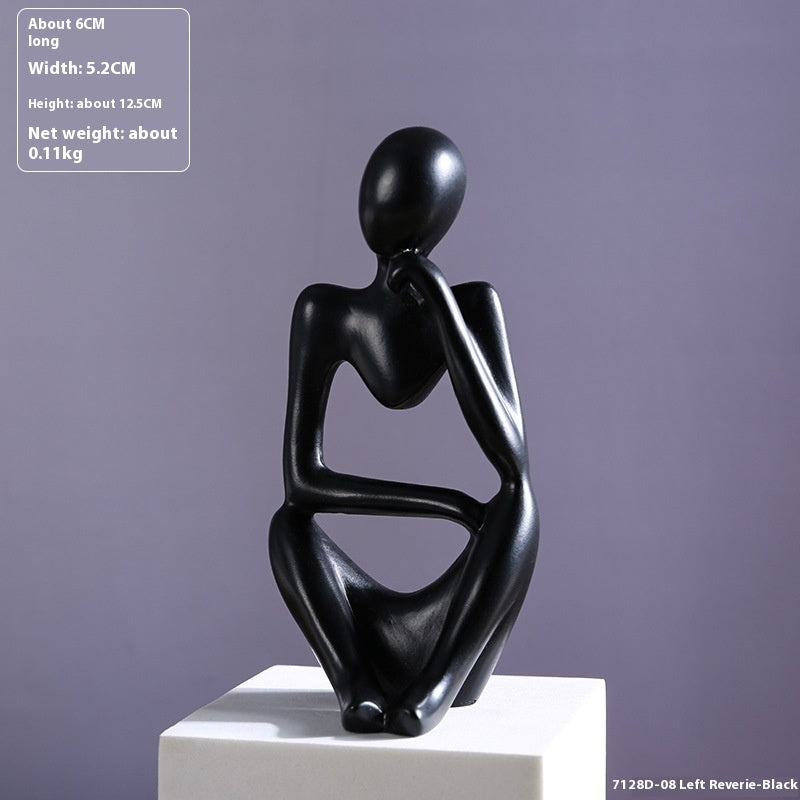 Mini Resin Thinking Pose Sculpture