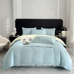 Modern Minimalist Long-Staple Cotton Bedding Set – Soft Twill & Fade-Resistant