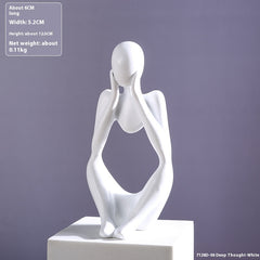 Mini Resin Thinking Pose Sculpture