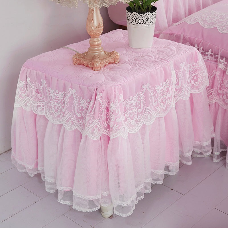 Cloth Cloth Bedroom Bedside Table Cover Cover Dust Cloth Princess Style Lace